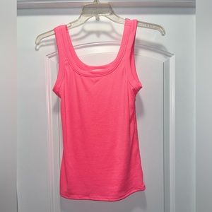 Cherish, washed never worn, hot pink scoop neck ribbed tank, size medium.
